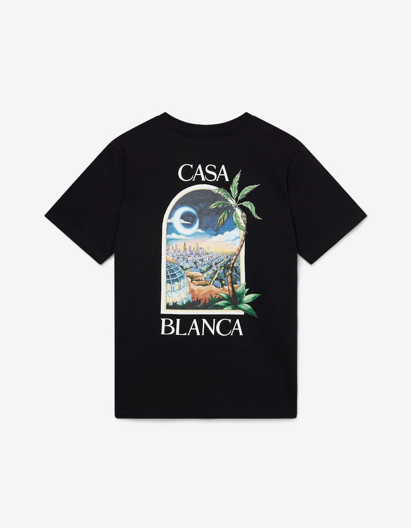 Casablanca Black LA Nights Print T-Shirt MS25-JTS-001-11